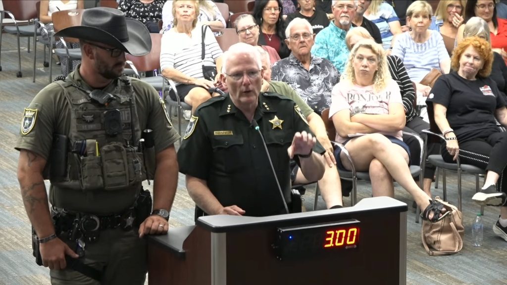 Flagler County Sheriff's Office officials discuss Palm Coast animal control during a joint city-county meeting.